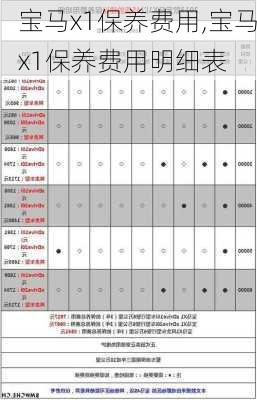 宝马x1保养费用,宝马x1保养费用明细表