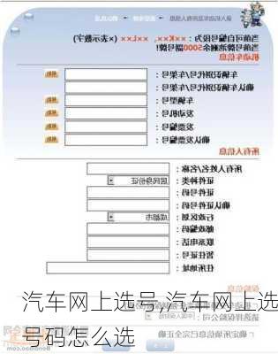 汽车网上选号,汽车网上选号码怎么选