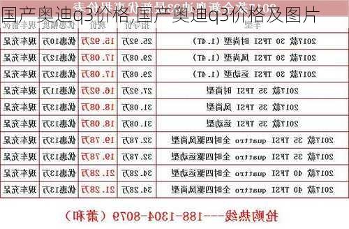 国产奥迪q3价格,国产奥迪q3价格及图片