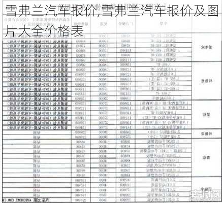 雪弗兰汽车报价,雪弗兰汽车报价及图片大全价格表