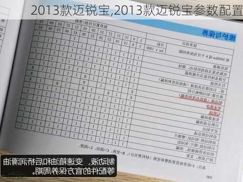 2013款迈锐宝,2013款迈锐宝参数配置