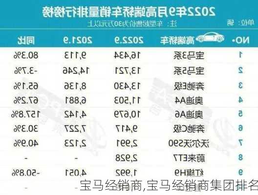 宝马经销商,宝马经销商集团排名