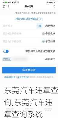 东莞汽车违章查询,东莞汽车违章查询系统