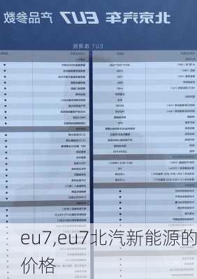 eu7,eu7北汽新能源的价格