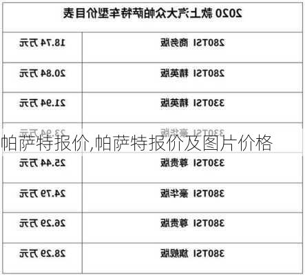 帕萨特报价,帕萨特报价及图片价格