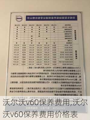 沃尔沃v60保养费用,沃尔沃v60保养费用价格表