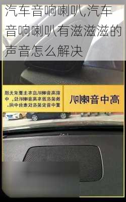 汽车音响喇叭,汽车音响喇叭有滋滋滋的声音怎么解决