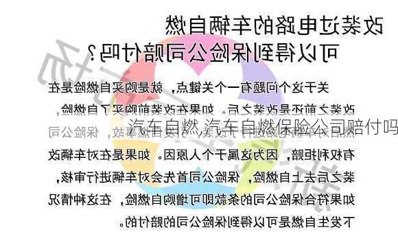 汽车自燃,汽车自燃保险公司赔付吗