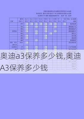 奥迪a3保养多少钱,奥迪A3保养多少钱