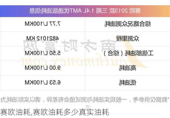 赛欧油耗,赛欧油耗多少真实油耗