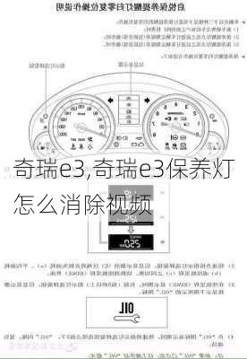 奇瑞e3,奇瑞e3保养灯怎么消除视频