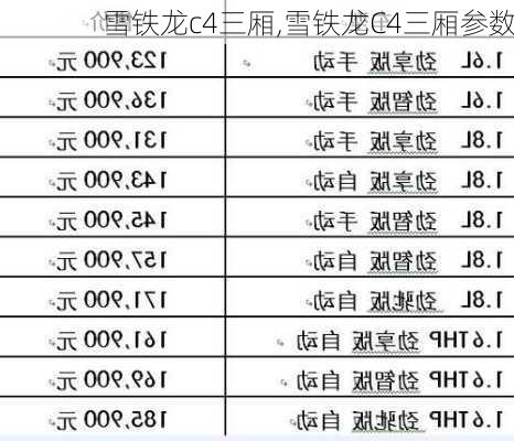 雪铁龙c4三厢,雪铁龙C4三厢参数