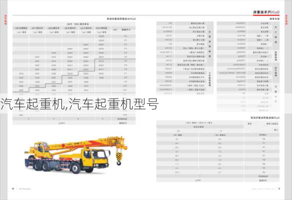 汽车起重机,汽车起重机型号