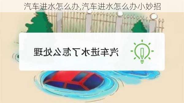 汽车进水怎么办,汽车进水怎么办小妙招