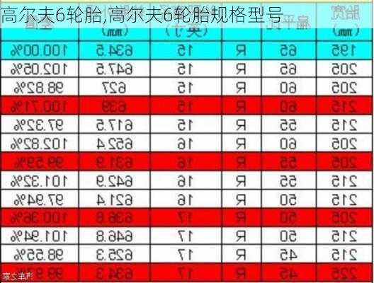 高尔夫6轮胎,高尔夫6轮胎规格型号