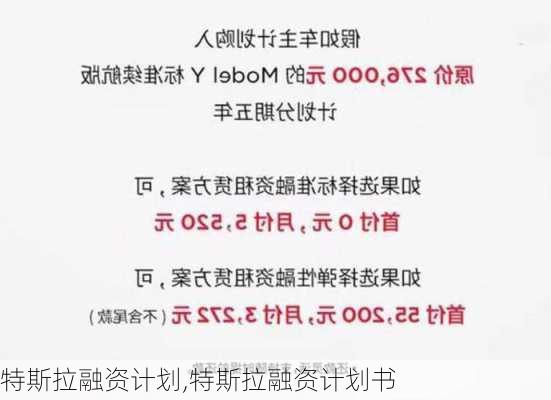 特斯拉融资计划,特斯拉融资计划书