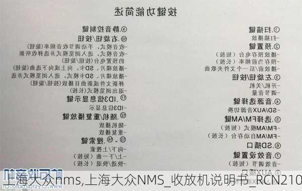 上海大众nms,上海大众NMS_收放机说明书_RCN210