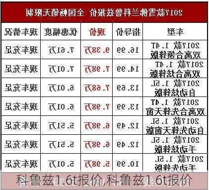 科鲁兹1.6t报价,科鲁兹1 6t报价