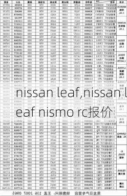 nissan leaf,nissan leaf nismo rc报价