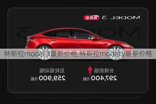 特斯拉model 3最新价格,特斯拉model y最新价格