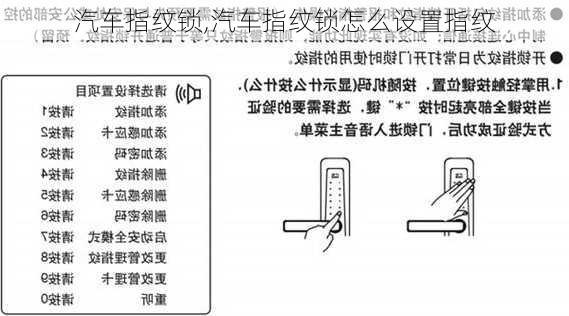 汽车指纹锁,汽车指纹锁怎么设置指纹