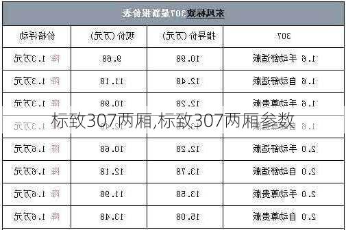 标致307两厢,标致307两厢参数