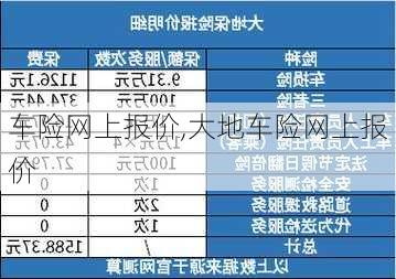 车险网上报价,大地车险网上报价