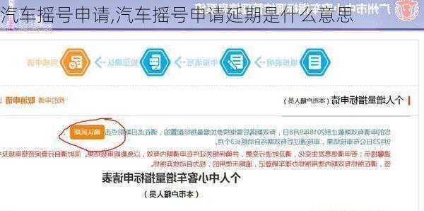 汽车摇号申请,汽车摇号申请延期是什么意思