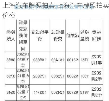 上海汽车牌照拍卖,上海汽车牌照拍卖价格