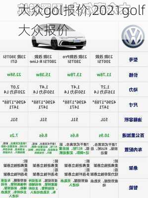 大众gol报价,2021golf 大众报价