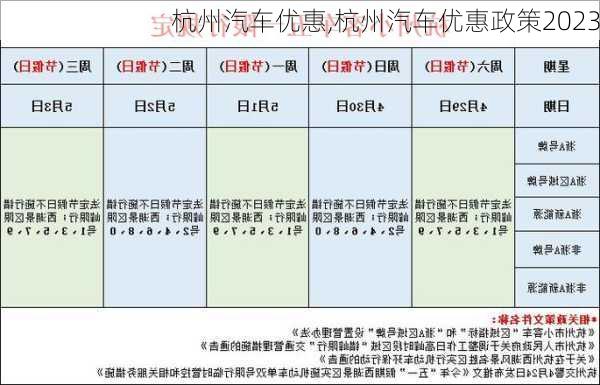 杭州汽车优惠,杭州汽车优惠政策2023