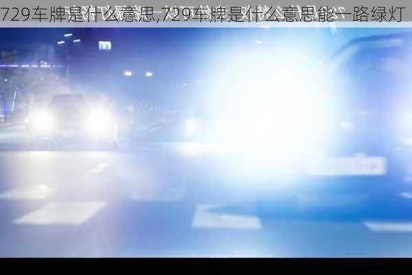 729车牌是什么意思,729车牌是什么意思能一路绿灯