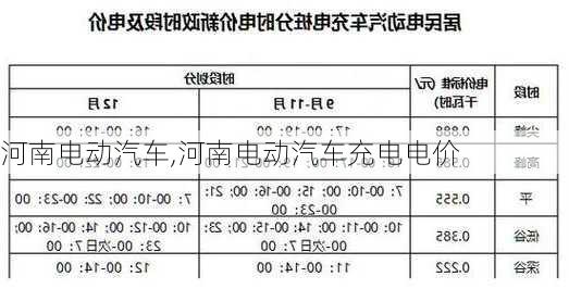 河南电动汽车,河南电动汽车充电电价