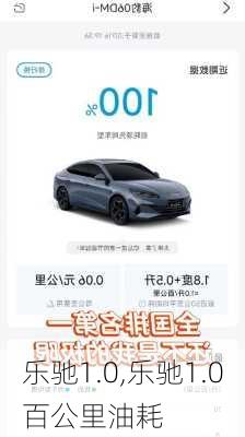 乐驰1.0,乐驰1.0百公里油耗