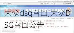 大众dsg召回,大众DSG召回公告