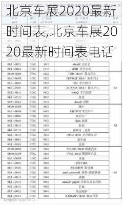 北京车展2020最新时间表,北京车展2020最新时间表电话