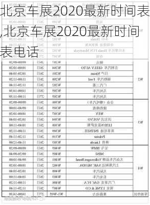 北京车展2020最新时间表,北京车展2020最新时间表电话