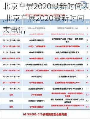 北京车展2020最新时间表,北京车展2020最新时间表电话