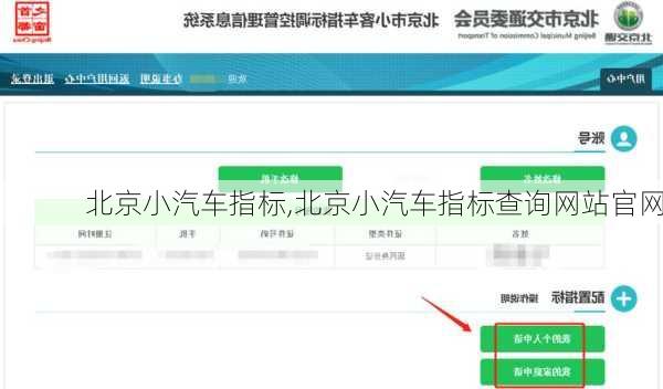 北京小汽车指标,北京小汽车指标查询网站官网