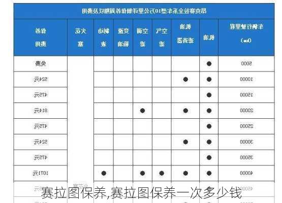 赛拉图保养,赛拉图保养一次多少钱