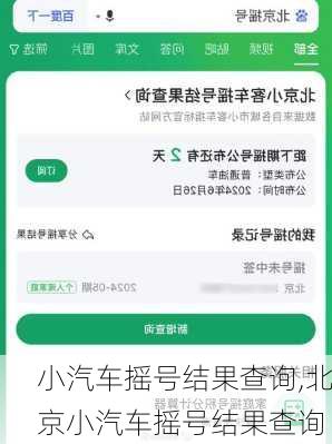 小汽车摇号结果查询,北京小汽车摇号结果查询