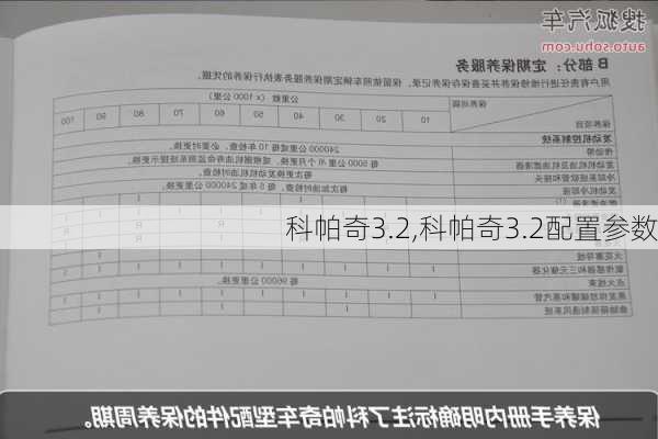 科帕奇3.2,科帕奇3.2配置参数