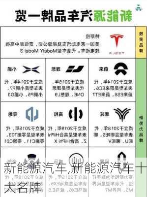 新能源汽车,新能源汽车十大名牌