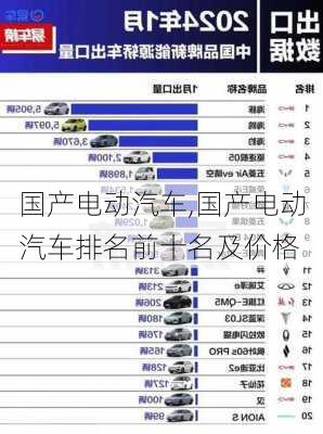 国产电动汽车,国产电动汽车排名前十名及价格