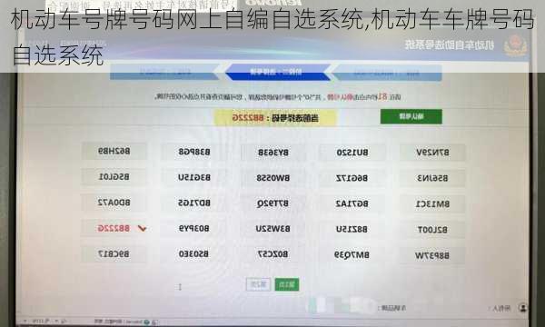 机动车号牌号码网上自编自选系统,机动车车牌号码自选系统